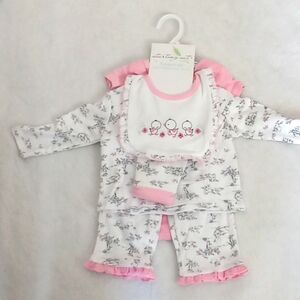 New Baby Girl Starting Out Layette 5 Piece Set